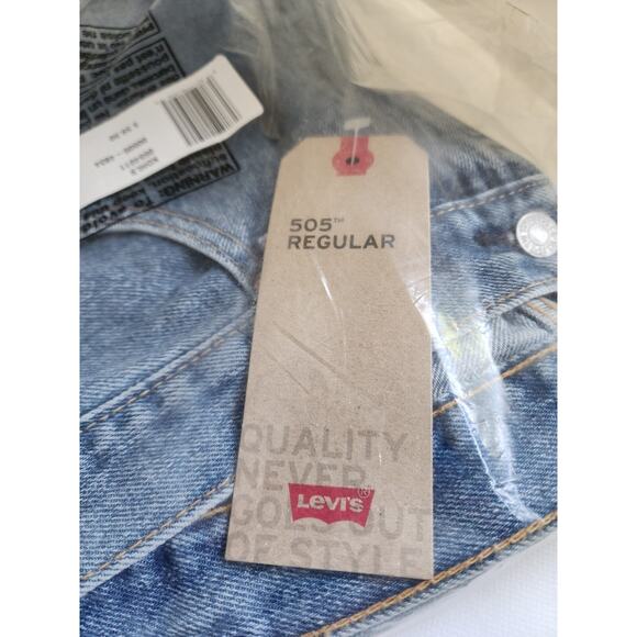 JEANS-MEN'S LEVI'S 505 REGULAR-38X32-In Original Packaging - Picture 5 of 5